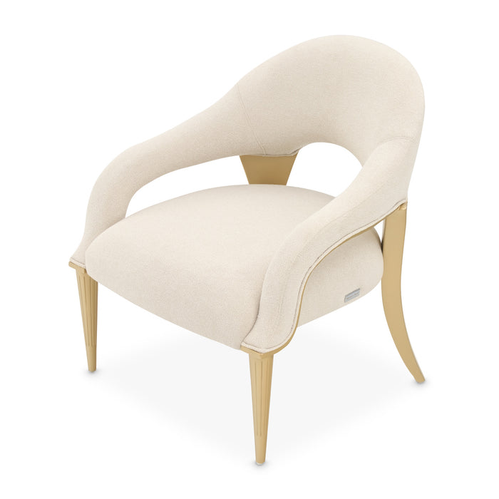 AICO Furniture - Scotts Square Accent Chair in Cornsilk/Light Champagne - 9097834-CNSLK-124