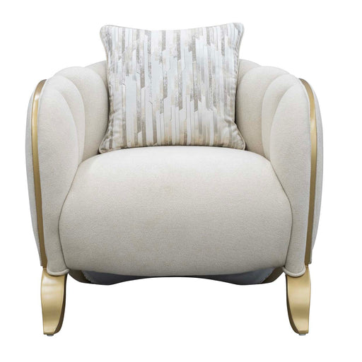 AICO Furniture - Scotts Square Matching Accent Chair in Light Champagne - 9097835-CNSLK-124 - GreatFurnitureDeal