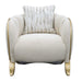 AICO Furniture - Scotts Square Matching Accent Chair in Light Champagne - 9097835-CNSLK-124 - GreatFurnitureDeal