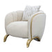 AICO Furniture - Scotts Square Matching Accent Chair in Light Champagne - 9097835-CNSLK-124 - GreatFurnitureDeal