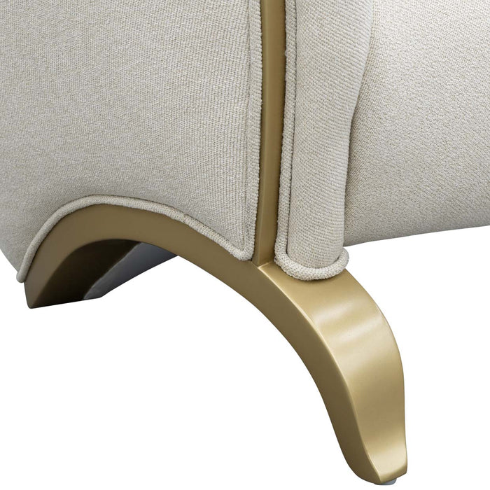 AICO Furniture - Scotts Square Matching Accent Chair in Light Champagne - 9097835-CNSLK-124 - GreatFurnitureDeal