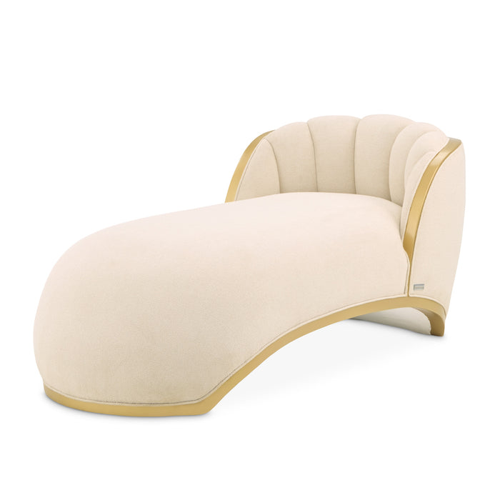 AICO Furniture - Scotts Square Chaise in Cornsilk/Light Champagne - 9097841-CNSLK-124