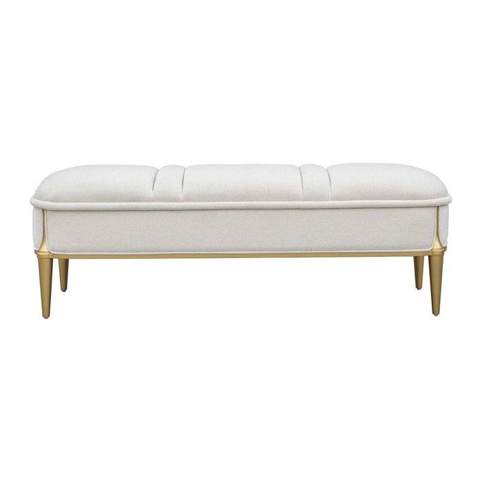 AICO Furniture - Scotts Square Accent Bench in Light Champagne - 9097904-124 - GreatFurnitureDeal