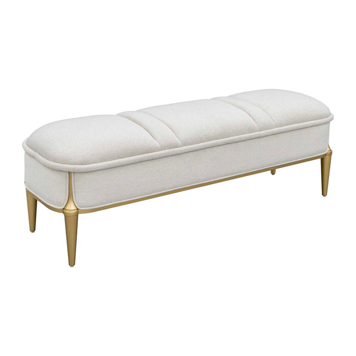 AICO Furniture - Scotts Square Accent Bench in Light Champagne - 9097904-124 - GreatFurnitureDeal