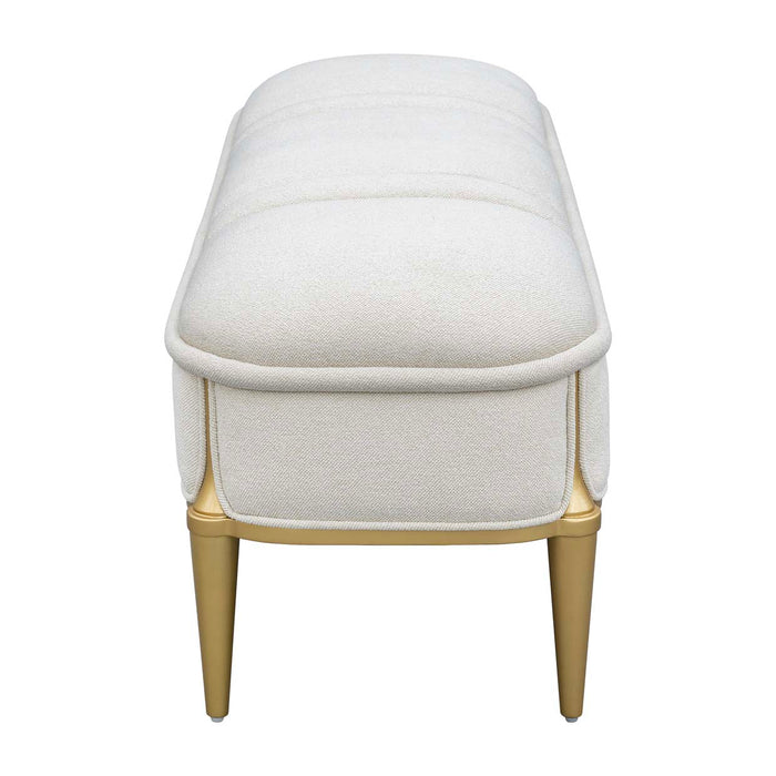 AICO Furniture - Scotts Square Accent Bench in Light Champagne - 9097904-124 - GreatFurnitureDeal
