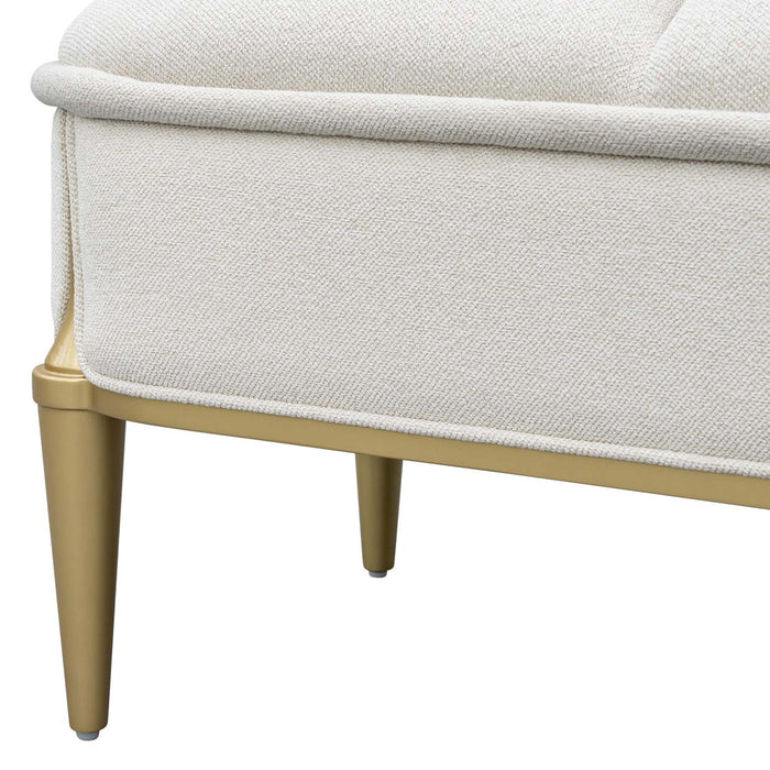 AICO Furniture - Scotts Square Accent Bench in Light Champagne - 9097904-124 - GreatFurnitureDeal
