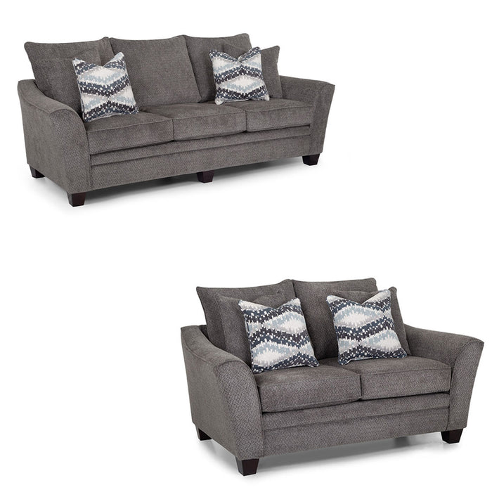 Franklin Furniture - 910 Eastbrook 2 Piece Sofa Set in Shasta Charcoal - 91040-20-CHARCOAL - GreatFurnitureDeal
