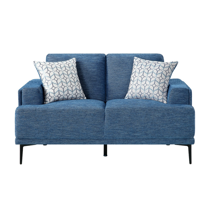 Homelegance - Stride 2 Piece Sofa Set in Blue - 9124BUE*2 - GreatFurnitureDeal
