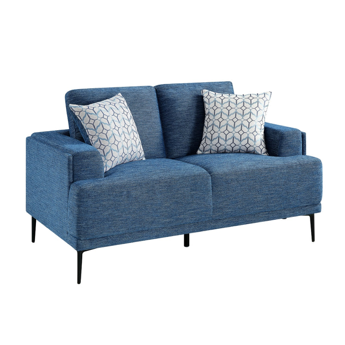 Homelegance - Stride 2 Piece Sofa Set in Blue - 9124BUE*2 - GreatFurnitureDeal