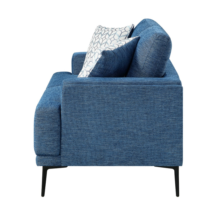 Homelegance - Stride 2 Piece Sofa Set in Blue - 9124BUE*2 - GreatFurnitureDeal