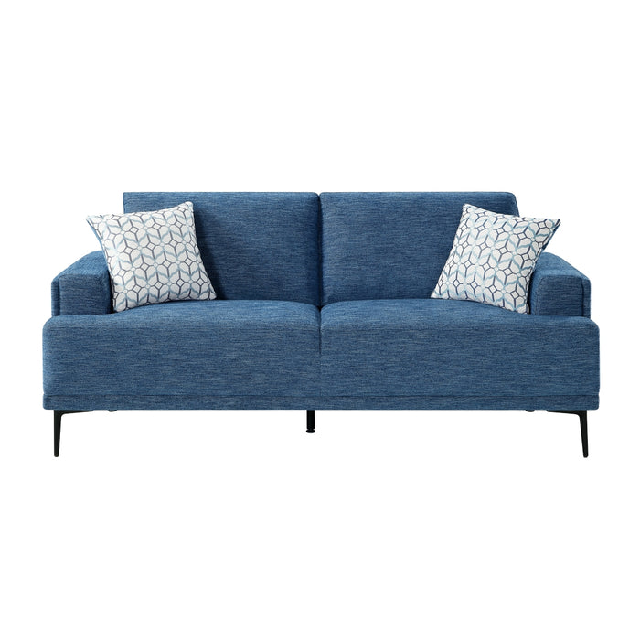 Homelegance - Stride 2 Piece Sofa Set in Blue - 9124BUE*2 - GreatFurnitureDeal