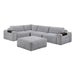Homelegance - Tidal 5-Piece Modular Sectional with Ottoman in Beige - 9155GY*51L1ROT - GreatFurnitureDeal