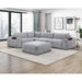 Homelegance - Tidal 5-Piece Modular Sectional with Ottoman in Beige - 9155GY*51L1ROT - GreatFurnitureDeal