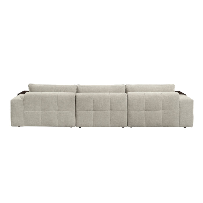 Homelegance - Tidal 4 Piece Modular Sectional with Ottoman in Taupe - 9155TP*41L1ROT - GreatFurnitureDeal