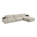Homelegance - Tidal 4 Piece Modular Sectional with Ottoman in Taupe - 9155TP*41L1ROT - GreatFurnitureDeal