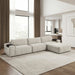 Homelegance - Tidal 4 Piece Modular Sectional with Ottoman in Taupe - 9155TP*41L1ROT - GreatFurnitureDeal