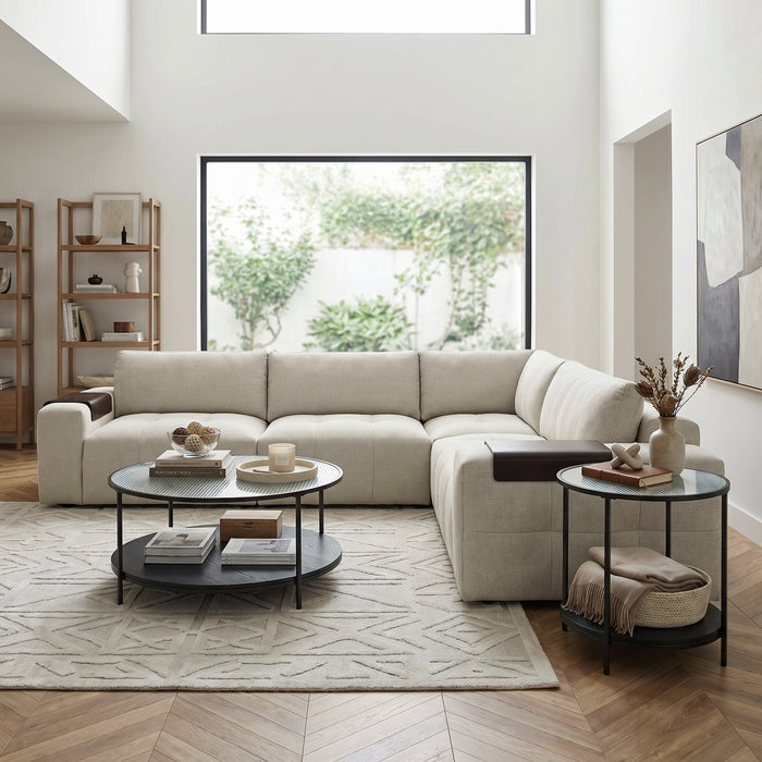Homelegance - Tidal 4 Piece Modular Sectional in Taupe - 9155TP*41L1R - GreatFurnitureDeal