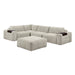 Homelegance - Tidal 5 Piece Modular Sectional with Ottoman in Taupe - 9155TP*51L1ROT - GreatFurnitureDeal