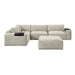 Homelegance - Tidal 5 Piece Modular Sectional with Ottoman in Taupe - 9155TP*51L1ROT - GreatFurnitureDeal
