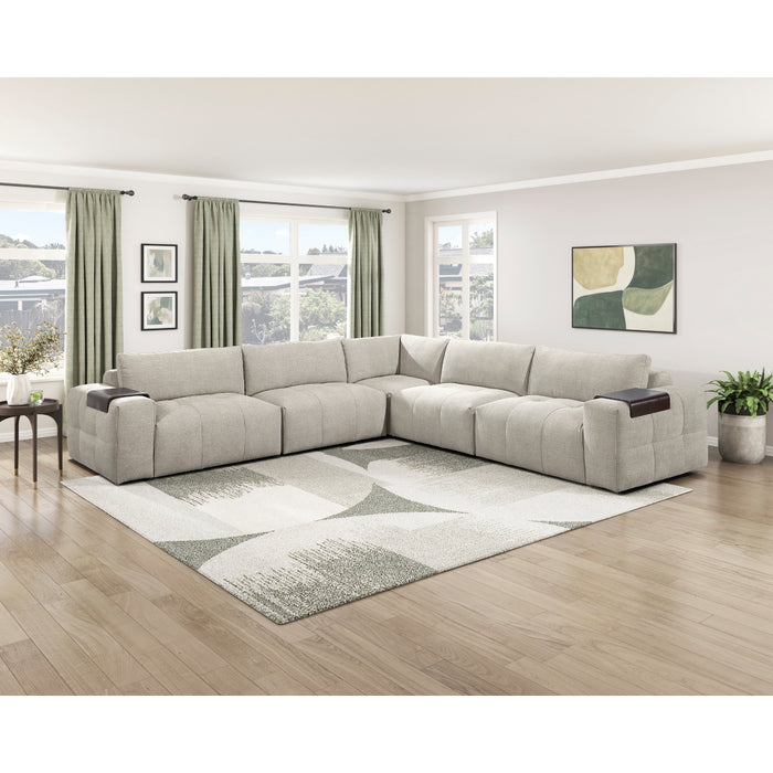 Homelegance - Tidal 5 Piece Modular Sectional in Taupe - 9155TP*51L1R - GreatFurnitureDeal