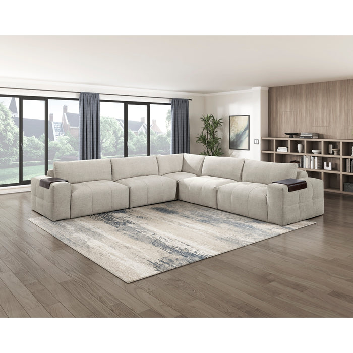 Homelegance - Tidal 5 Piece Modular Sectional in Taupe - 9155TP*51L1R - GreatFurnitureDeal