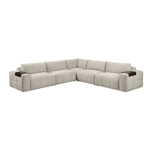 Homelegance - Tidal 5 Piece Modular Sectional in Taupe - 9155TP*51L1R - GreatFurnitureDeal