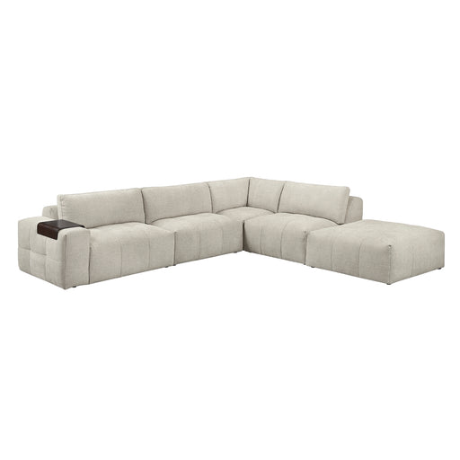 Homelegance - Tidal 5 Piece Modular Sectional with Ottoman in Taupe - 9155TP*51LOT - GreatFurnitureDeal