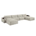 Homelegance - Tidal 6 Piece Modular Sectional with Two Ottomans in Taupe - 9155TP*61L1R2OT - GreatFurnitureDeal