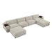Homelegance - Tidal 6 Piece Modular Sectional with Two Ottomans in Taupe - 9155TP*61L1R2OT - GreatFurnitureDeal