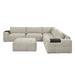 Homelegance - Tidal 6 Piece Modular Sectional with Ottoman in Taupe - 9155TP*61L1ROT - GreatFurnitureDeal