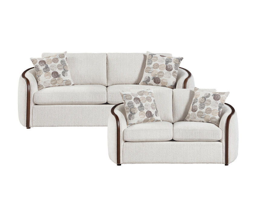 Homelegance - Loom 2 Piece Sofa Set in Beige - 9177WABEG*2 - GreatFurnitureDeal