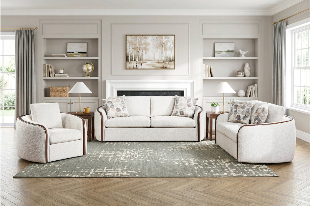 Homelegance - Loom 2 Piece Sofa Set in Beige - 9177WABEG*2 - GreatFurnitureDeal