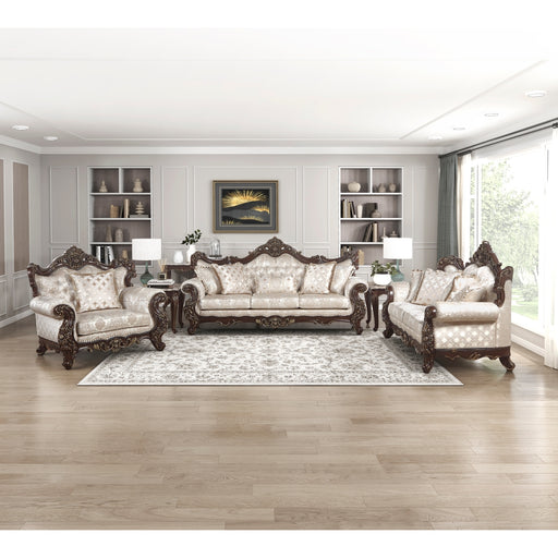 Homelegance - Sovereign 3 Piece Sofa Set in Brown - 9178NBR*3 - GreatFurnitureDeal