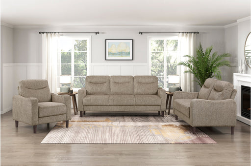 Homelegance - Linden 3 Piece Living Room Set in Brown - 9180BRW*3 - GreatFurnitureDeal