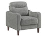 Homelegance - Linden 3 Piece Living Room Set in Gray - 9180GRY*3 - GreatFurnitureDeal