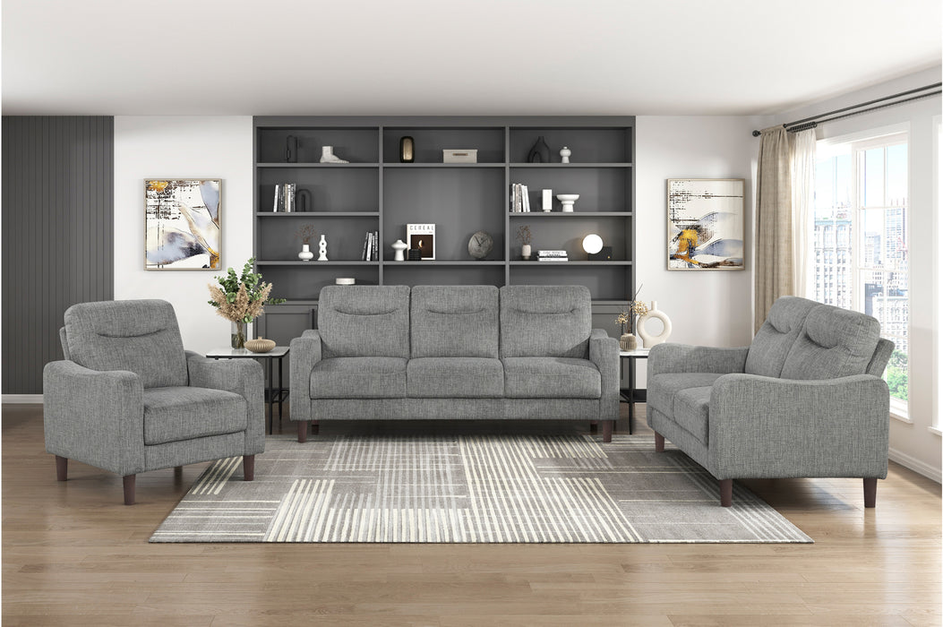 Homelegance - Linden 2 Piece Sofa Set in Gray - 9180GRY*2 - GreatFurnitureDeal