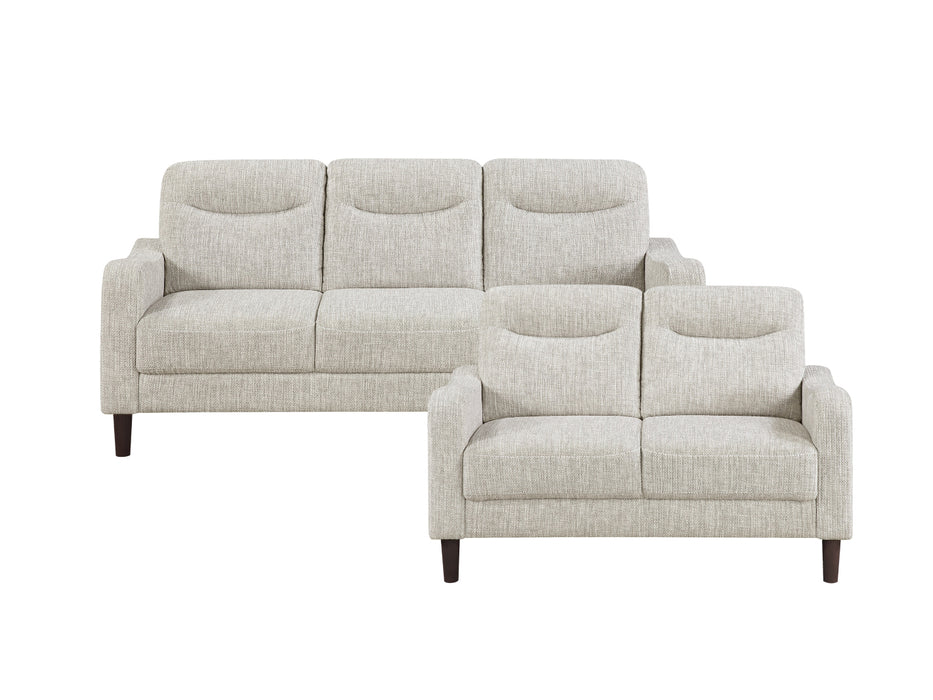 Homelegance - Linden 2 Piece Sofa Set in Taupe - 9180TPE*2 - GreatFurnitureDeal
