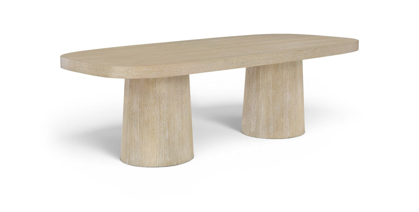 Meridian Furniture - Woodhaven 95.5" Natural Solid Wood And Oak Veneer Dining Table (3 Boxes) - 918Natural-T - GreatFurnitureDeal
