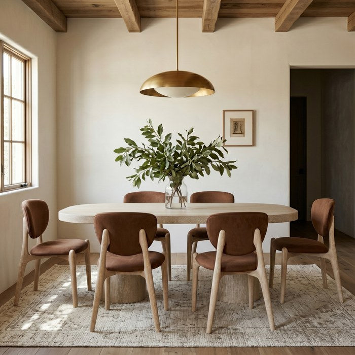 Meridian Furniture - Woodhaven 95.5" Natural Solid Wood And Oak Veneer Dining Table (3 Boxes) - 918Natural-T - GreatFurnitureDeal