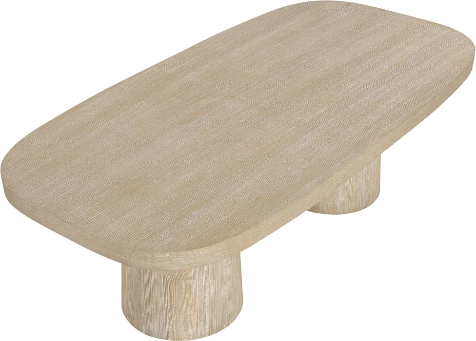 Meridian Furniture - Woodhaven 95.5" Natural Solid Wood And Oak Veneer Dining Table (3 Boxes) - 918Natural-T - GreatFurnitureDeal