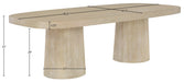 Meridian Furniture - Woodhaven 95.5" Natural Solid Wood And Oak Veneer Dining Table (3 Boxes) - 918Natural-T - GreatFurnitureDeal