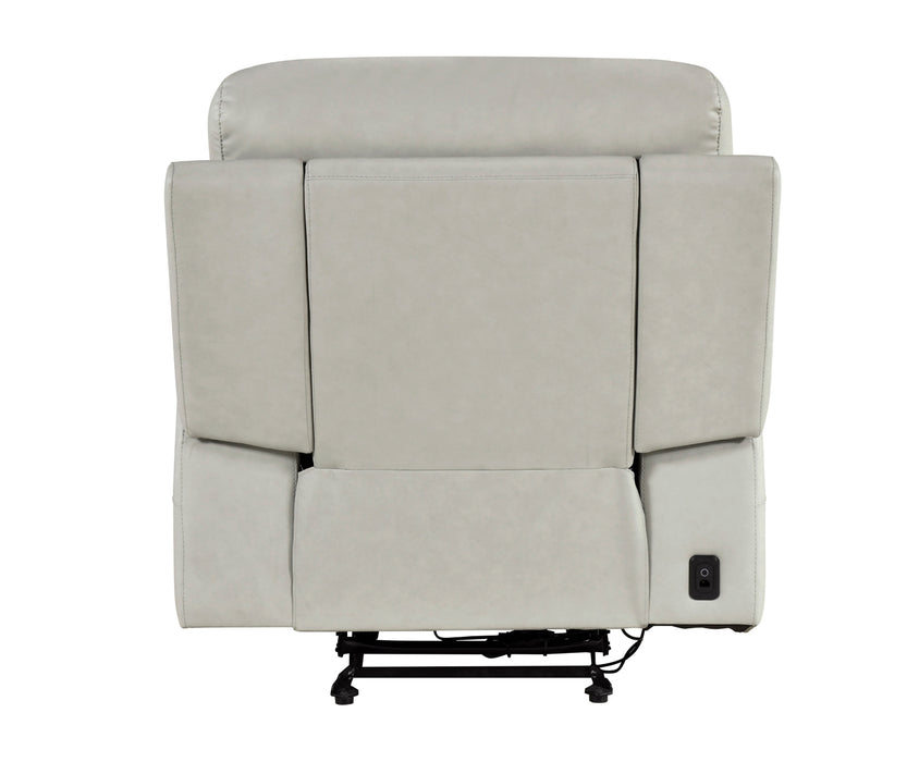 Homelegance - Celestia Power Glider Reclining Chair with Power Headrest in Light Grey - 9199TPE-1PWH - GreatFurnitureDeal