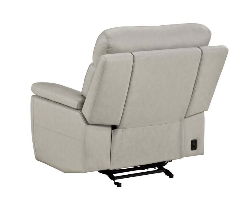 Homelegance - Celestia Power Glider Reclining Chair with Power Headrest in Light Grey - 9199TPE-1PWH - GreatFurnitureDeal