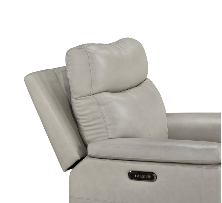 Homelegance - Celestia Power Glider Reclining Chair with Power Headrest in Light Grey - 9199TPE-1PWH - GreatFurnitureDeal