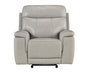 Homelegance - Celestia Power Glider Reclining Chair with Power Headrest in Light Grey - 9199TPE-1PWH - GreatFurnitureDeal