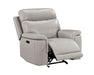 Homelegance - Celestia Power Glider Reclining Chair with Power Headrest in Light Grey - 9199TPE-1PWH - GreatFurnitureDeal