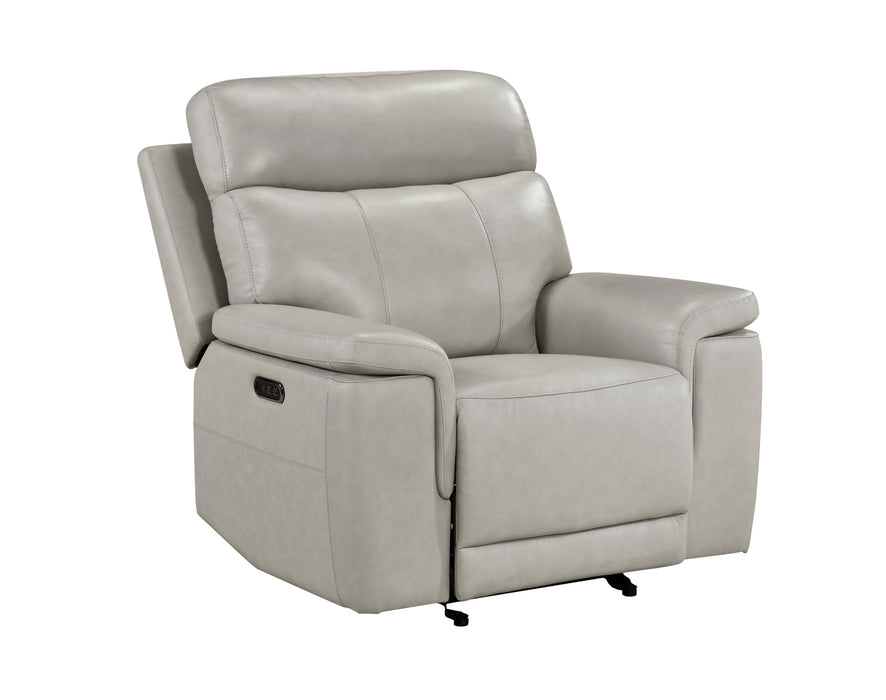 Homelegance - Celestia Power Glider Reclining Chair with Power Headrest in Light Grey - 9199TPE-1PWH - GreatFurnitureDeal