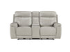 Homelegance - Celestia 3 Piece Power Double Reclining Living Room Set with Headrest in Light Gray - 9199TPE*3PWH - GreatFurnitureDeal