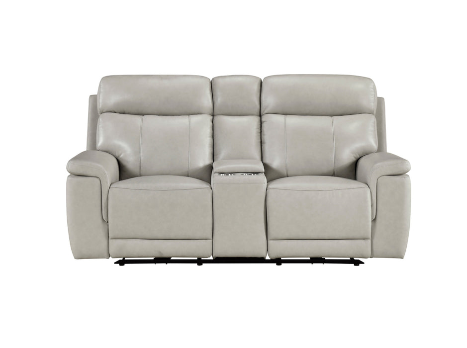 Homelegance - Celestia 2 Piece Power Double Reclining Sofa Set with Headrest in Light Gray - 9199TPE*2PWH - GreatFurnitureDeal