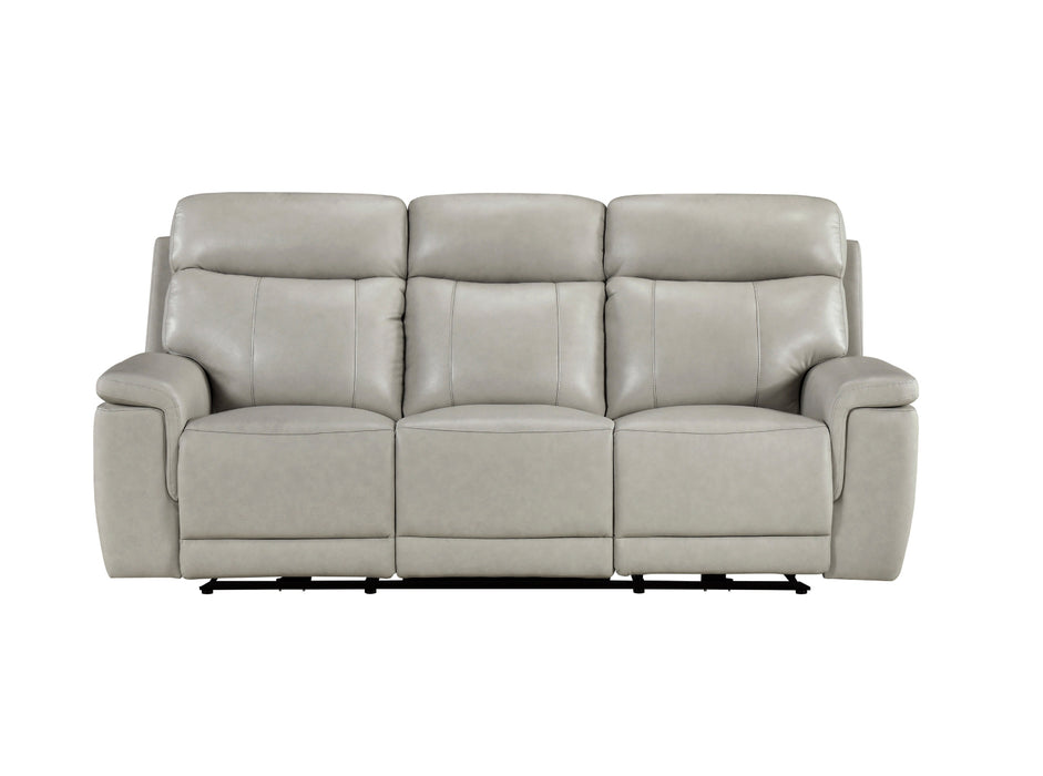 Homelegance - Celestia 2 Piece Power Double Reclining Sofa Set with Headrest in Light Gray - 9199TPE*2PWH - GreatFurnitureDeal